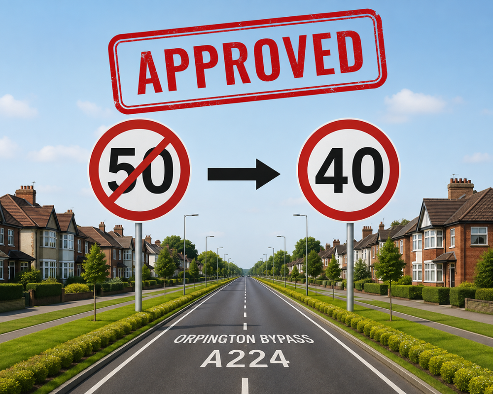 KCC approves speed limit reduction on A224 from 50 to 40 mph