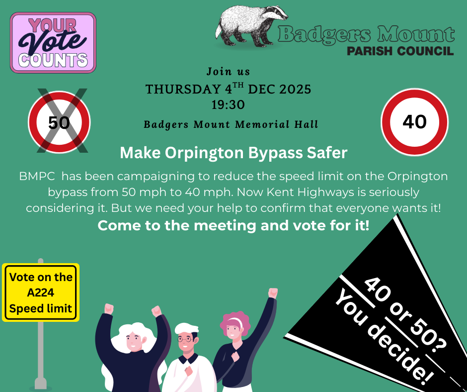 Orpington Bypass: 50 or 40?. BMPC would like to hear from you